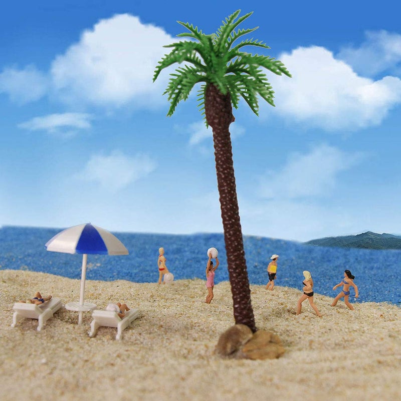 Evemodel P8719 40pcs Model Trains Swimming Figures 1:87 Scale HO Scale People Scenery Layout Landscape Miniature - Image 4